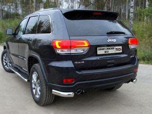 Защита задняя (уголки овальные) 75х42 мм код GRCHER13-11 для JEEP GRAND CHEROKEE 2013-